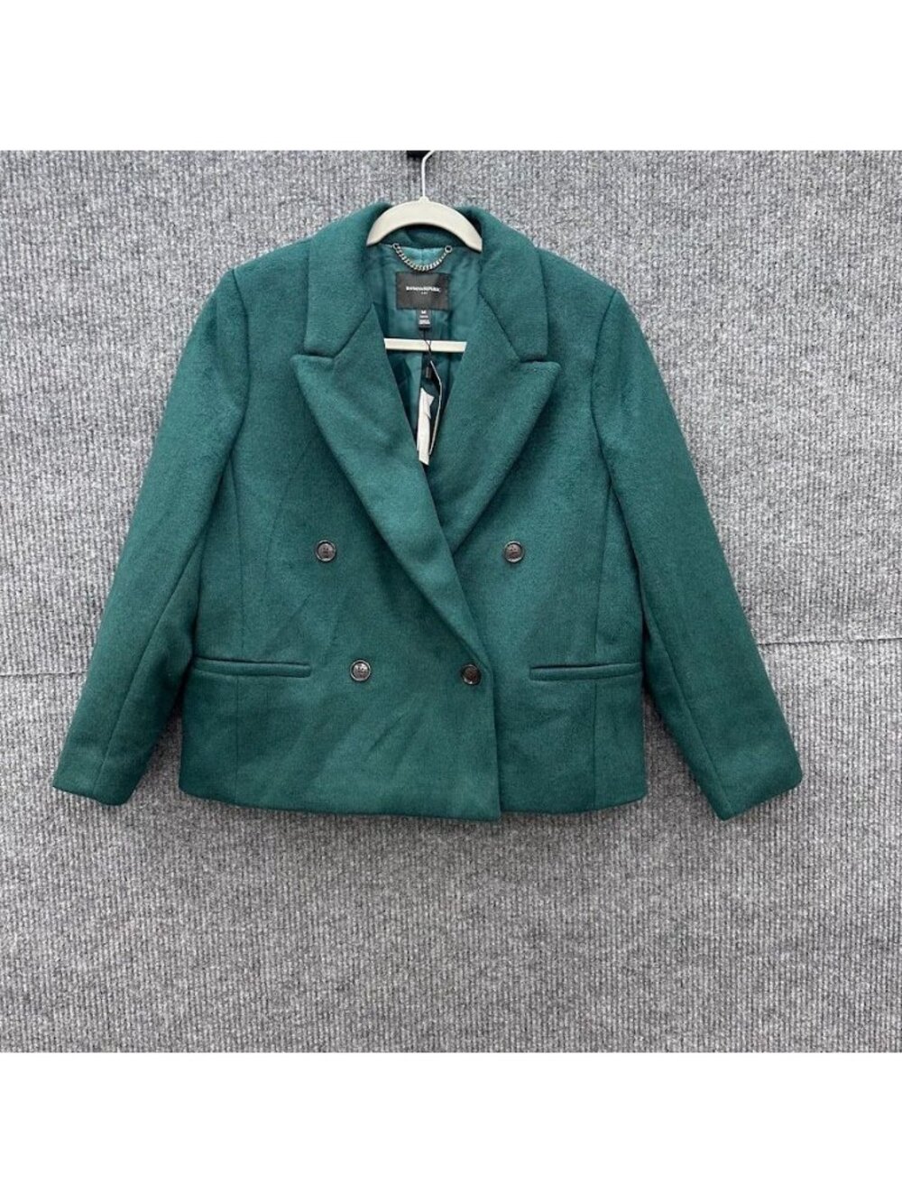 Banana Republic Brushed Double Breasted Jacket Blazer Holiday Womens Size MP NEW